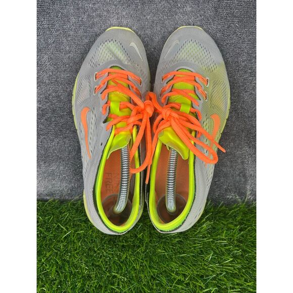 Nike Free 5.0 Running Shoes Women’s US 8.5 Gray Neon Green Orange - Picture 5 of 8
